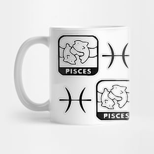 Pisces Birth Sign - Black Mug